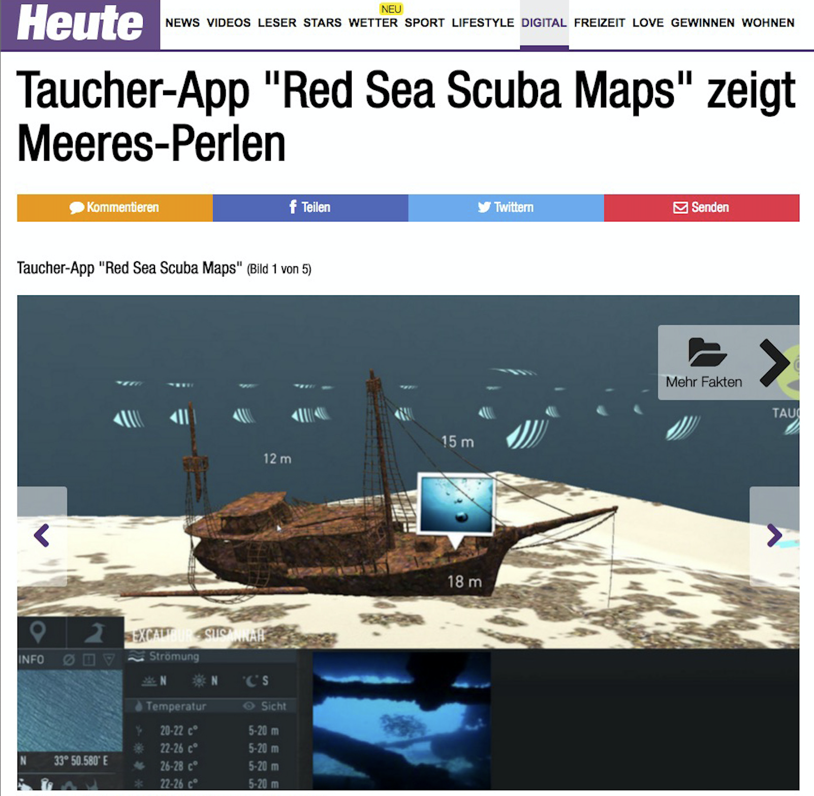 Heute Ocean Maps Red-Sea-Scuba-Maps Tauchkarten